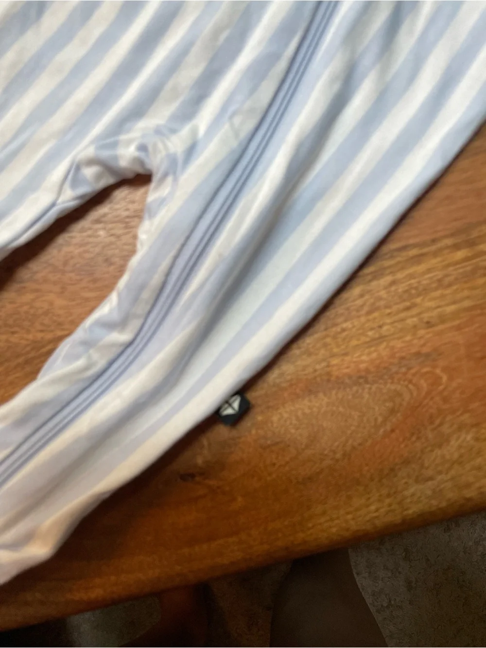 Kyte Baby Zippered Footie in Small Mist Stripe Size Newborn